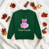 Dead Inside With Ghost Sweatshirt | Adult Halloween Sweater | Available In A Huge Range Of Colours
