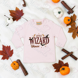 Personalised Little Wizard Long Sleeved Top | Custom Halloween Toddler Top
