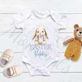 Personalised My Very First Easter Baby Bodysuit. Custom Cute Baby Easter Vest - Pink or Blue