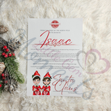 Personalised Elf Arrival Letter for December 1st - Boy & Girl Elf