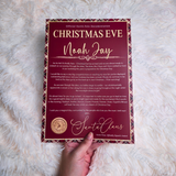 Personalised Christmas Eve Tartan Santa Letter. Custom Christmas Eve Box Filler.