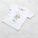 Personalised 1st Easter Organic Cotton Baby Tee: Easter Bunny Design