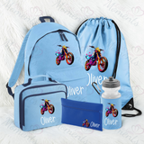 Personalised Mega Back To School Essentials Bundle - Neon Dirt Bike