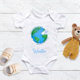 Personalised Best Daddy In The World Bodysuit. Custom Cute Father's Day Baby Vest