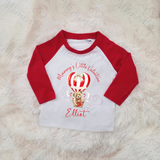 Personalised Mummy's Little Valentine Long Sleeved Top. Kids Valentine's Outfit - Red or Navy