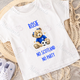 Personalised "No Scotland No Party" Scotland Football T-shirt for World Cup - All Sizes