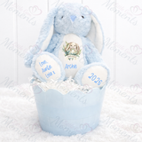 Personalised Happy Easter Bunny Teddy. Custom Kids Keepsake Easter Bunny Plush