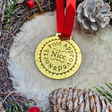 Christmas Nice List Medal - Official North Pole Approved.