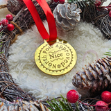 Christmas Nice List Medal - Official North Pole Approved.