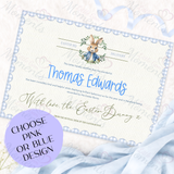Personalised Easter Bunny Certificate. Custom Kids Treat for Easter Sunday.