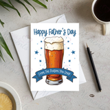 Personalised Happy Father's Day Card. Fun Fully Custom Card for Dad - Reason You Drink