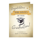 Personalised Gold Star Graduation Card
