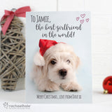 Personalised Rachael Hale Terrier Christmas Card