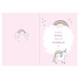 Personalised Baby Unicorn Birthday Age Card