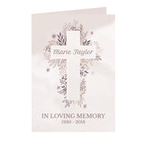 Personalised Floral Cross Card