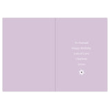 Personalised Lilac Lace Birthday Card
