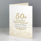 Personalised 50th Golden Anniversary Card