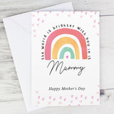 Personalised You Make The World Brighter Rainbow Card