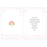Personalised You Make The World Brighter Rainbow Card
