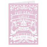 Personalised Pink Papercut Style Card