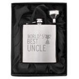 Worlds Best Uncle Hip Flask