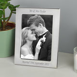 Personalised Silver Plated 4x6 inch Photo Frame