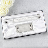 Personalised Christening Cross Silver Plated Certificate Holder