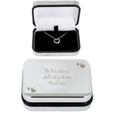 Personalised Butterfly Sterling silver Heart Necklace and Box