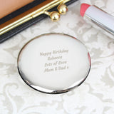 Personalised Any Message Compact Mirror