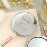 Personalised Any Message Swirls & Hearts Compact Mirror