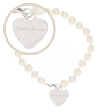 Personalised White Freshwater Pearl Name Bracelet