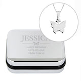 Personalised Box and Butterfly Necklace