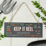 Personalised "Keep It Reel" Printed Hanging Slate Plaque