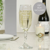 Personalised Decorative Wedding Bridesmaid Glass Flute