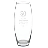 Personalised 30 Years Bullet Vase