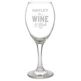 Personalised Wine O'Clock Engraved Wine Glass