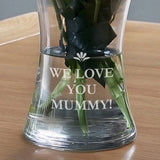 Personalised Bold Font Glass Vase