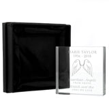 Personalised Guardian Angel Wings Crystal Token
