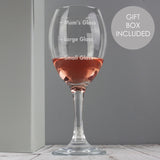 Personalised Measures Wine Glass