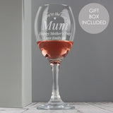 Personalised You Are The Best Wine Glass