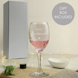 Personalised Maid of Honour Wine Glass