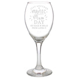 Personalised Manic Mum Day Wine Glass