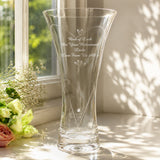 Personalised Large Hand Cut Little Hearts Diamante Vase