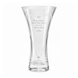 Personalised Large Hand Cut Little Hearts Diamante Vase