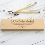 Personalised Classic Wooden Pen & Pencil Box Set