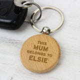 Personalised This Daddy Belongs To Wooden Keyring