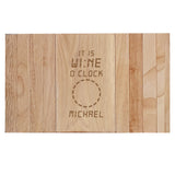 Personalised Its Wine O'Clock Wooden Sofa Tray