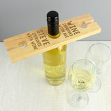 Personalised 'Improves With Wine' Wine Glass & Bottle Holder