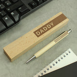 Personalised Name Only Wooden Pen and Pencil Set