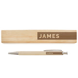 Personalised Name Only Wooden Pen and Pencil Set